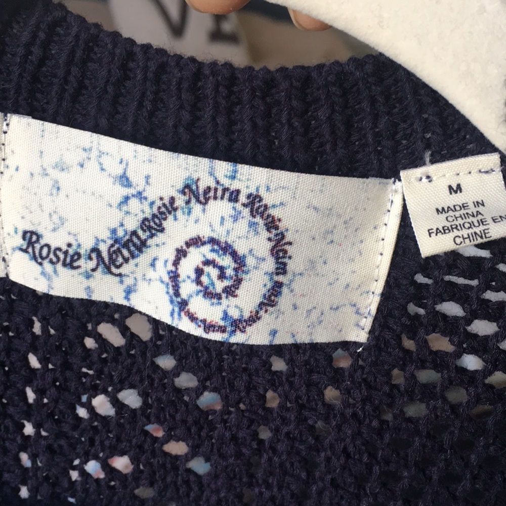 ✨NEW✨Rosie Neira dark navy Cardigan from Anthropologie - Picture 5 of 6
